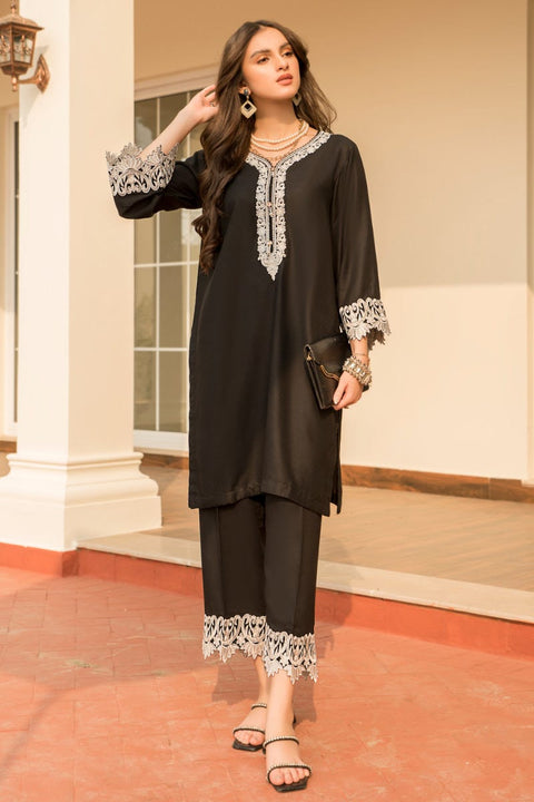 Winter Linen 2 Pcs Ready to Wear Dress by Sakeena Hasan 09