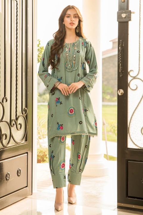 Winter Linen 2 Pcs Ready to Wear Dress by Sakeena Hasan 06