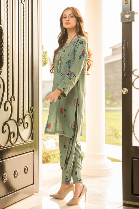 Winter Linen 2 Pcs Ready to Wear Dress by Sakeena Hasan 06