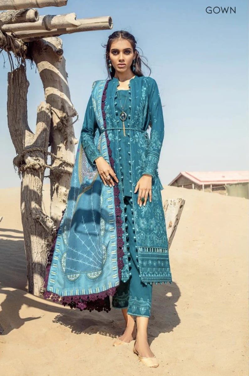 Baroque Winter Ready to Wear 3 Pcs  Dress 07