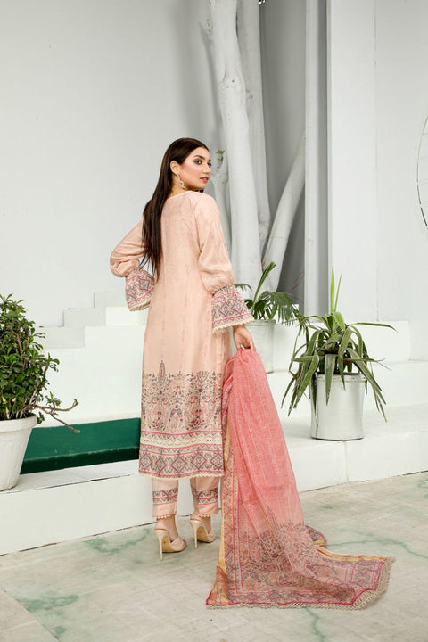 3pc Viscose Ready to Wear Embroidered Dress 05