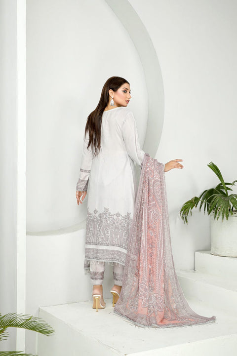 3pc Viscose Ready to Wear Embroidered Dress 06