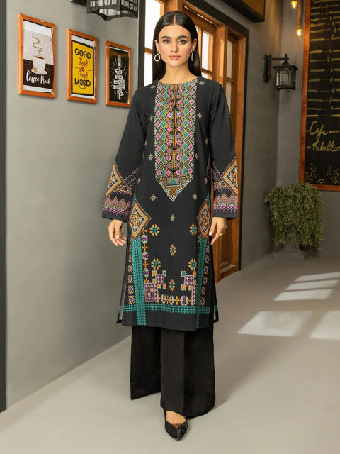 2pc LimeLight Khaddar Dress U2512-Black
