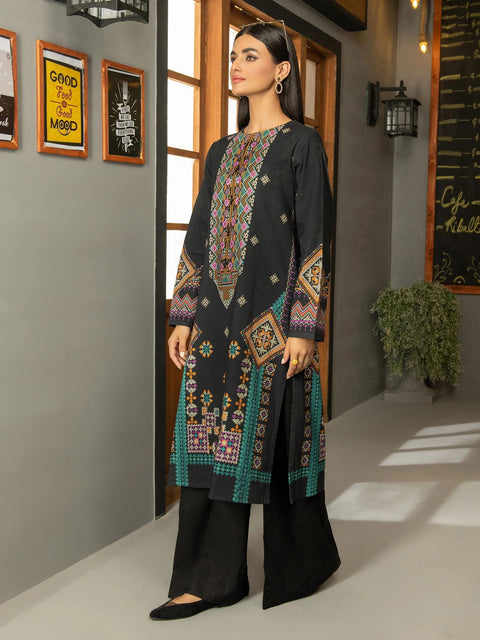 2pc LimeLight Khaddar Dress U2512-Black