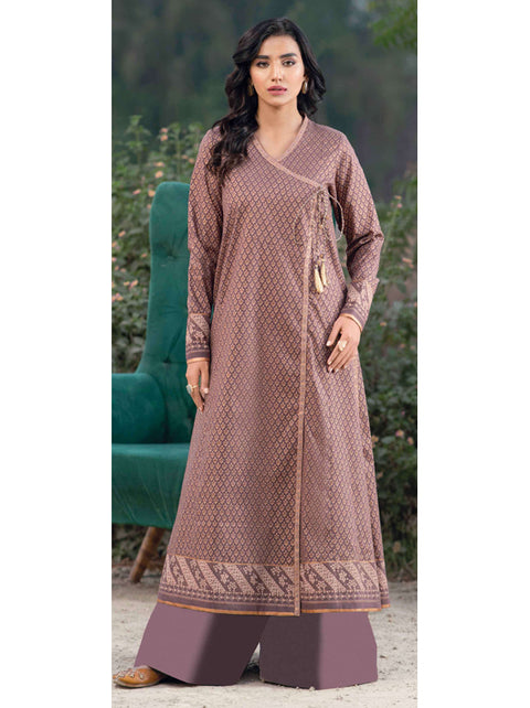 2pc Khaddar Winter Dress u555-Mauve