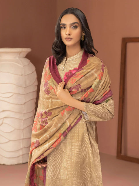 3pc LimeLight Khaddar Dress U2576-Beige