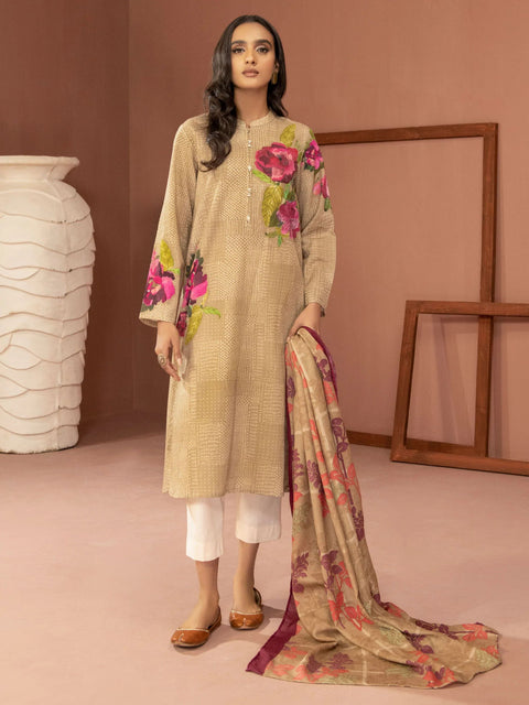 3pc LimeLight Khaddar Dress U2576-Beige