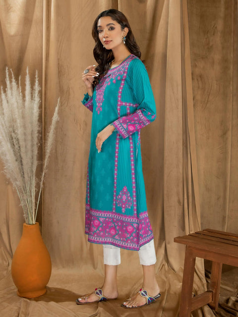 2pc LimeLight Khaddar Dress U2636-Turquoise