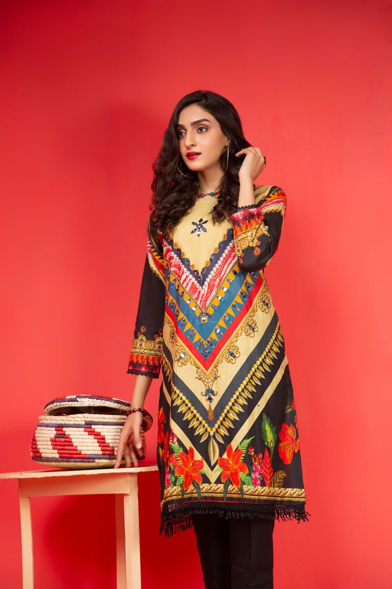 Khadar Ready to Wear Handwork 2 Pcs Dress by Zaiwa 06