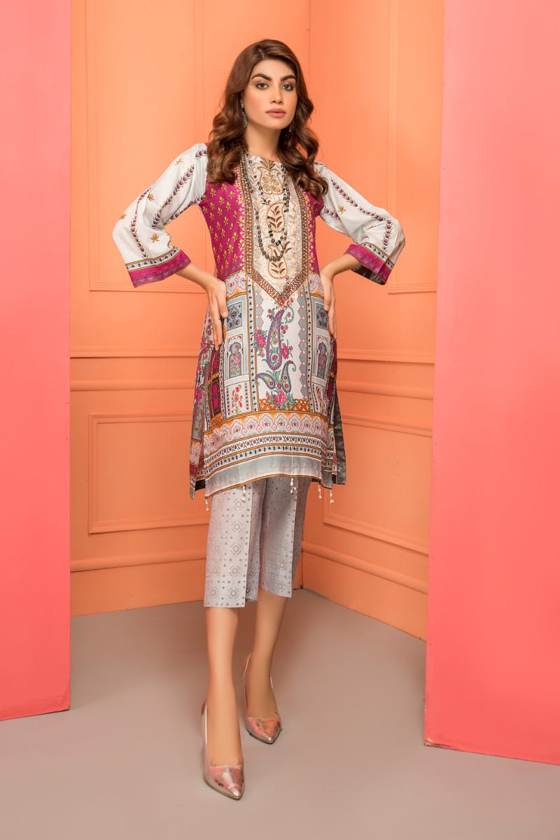 Ready To Wear 2 Pcs Hand Embellished Dress by Zaiwa 02