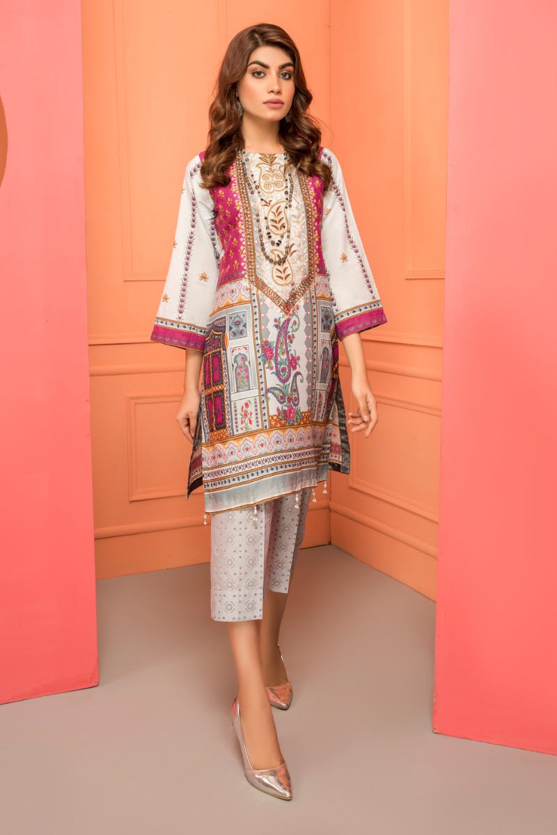 Ready To Wear 2 Pcs Hand Embellished Dress by Zaiwa 02