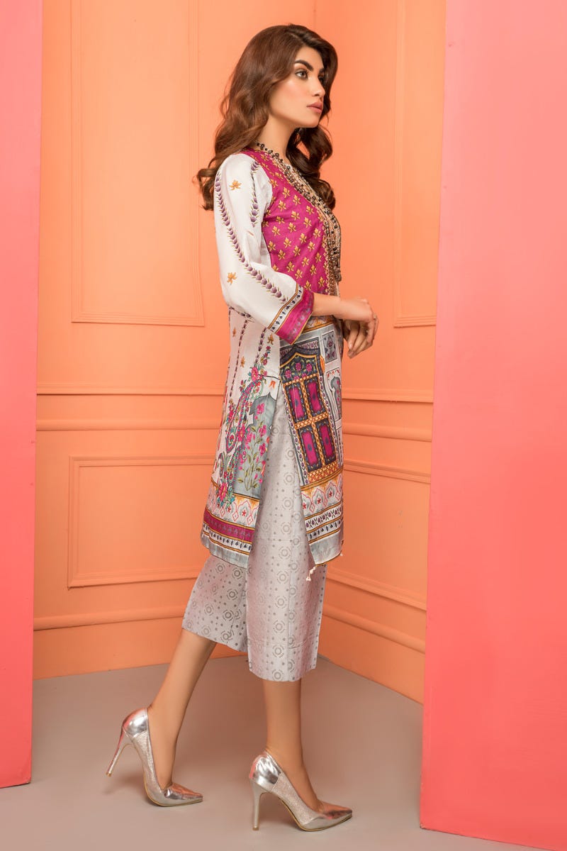 Ready To Wear 2 Pcs Hand Embellished Dress by Zaiwa 02