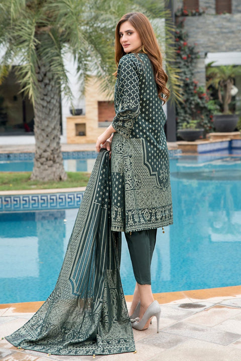 Jacquard Lawn Ready to Wear Dress by Zaiwa 01