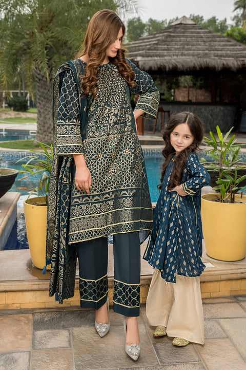 Jacquard Lawn Ready to Wear Handwork Dress by Zaiwa 02