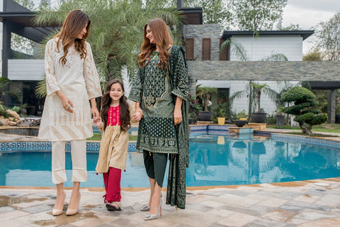Jacquard Lawn Ready to Wear Dress by Zaiwa 01