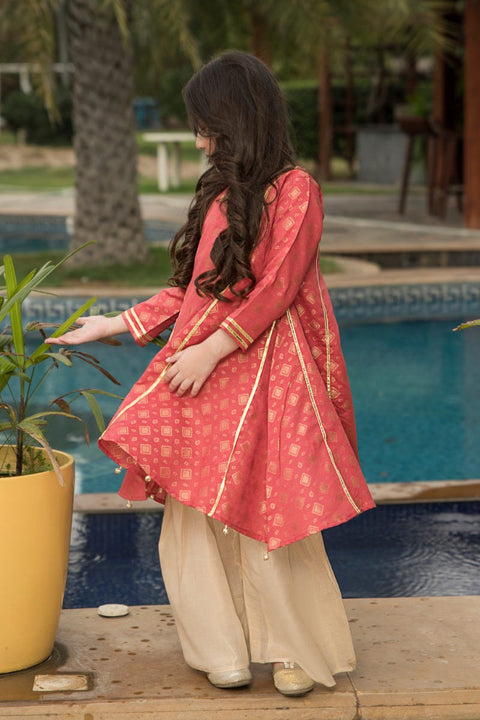 Girls Ready to Wear Jacquard Kurta 13