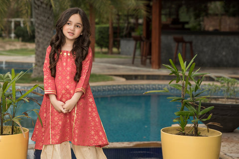 Girls Ready to Wear Jacquard Kurta 13