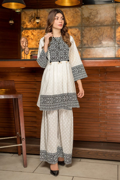 Ready to Wear Block Printed 2 Pcs Lawn Dress by Zaiwa 04