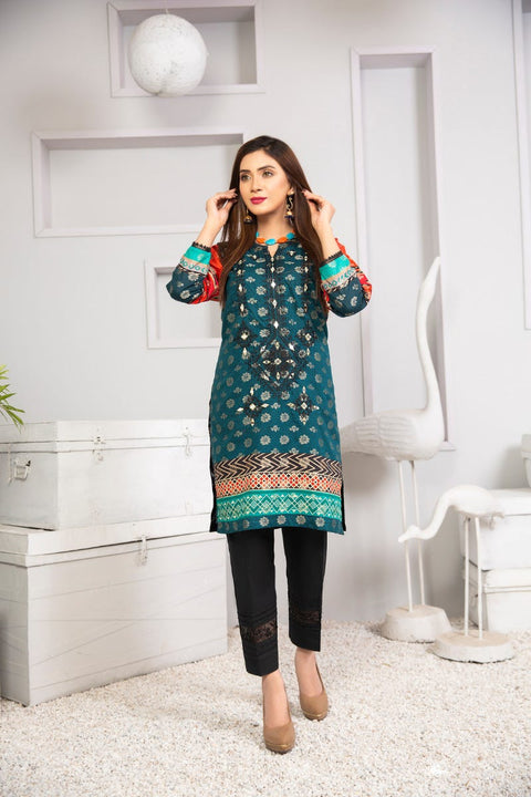 Winter Ready to Wear Kurta Hand Embroidered Collection by Zaiwa 14