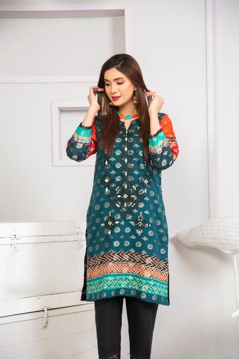 Winter Ready to Wear Kurta Hand Embroidered Collection by Zaiwa 14