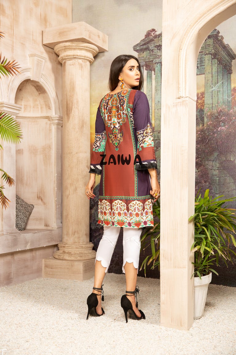 Winter Ready to Wear Embroidered Kurta by Zaiwa 05