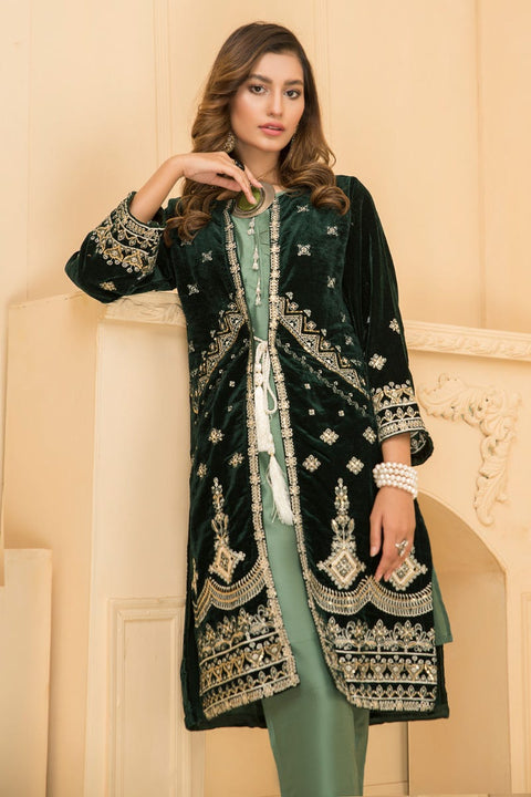 Ready To Wear 3 Pcs Velvet Dress by Zaiwa 03
