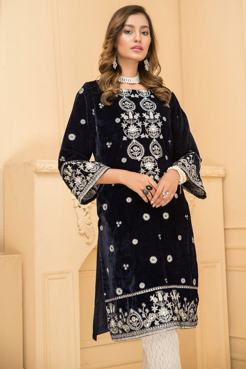 Ready To Wear 2 Pcs Velvet Dress by Zaiwa 06