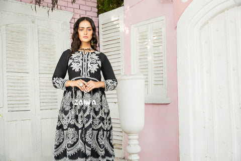 Ready to Wear Winter Embroidered Kurta by Zaiwa 03