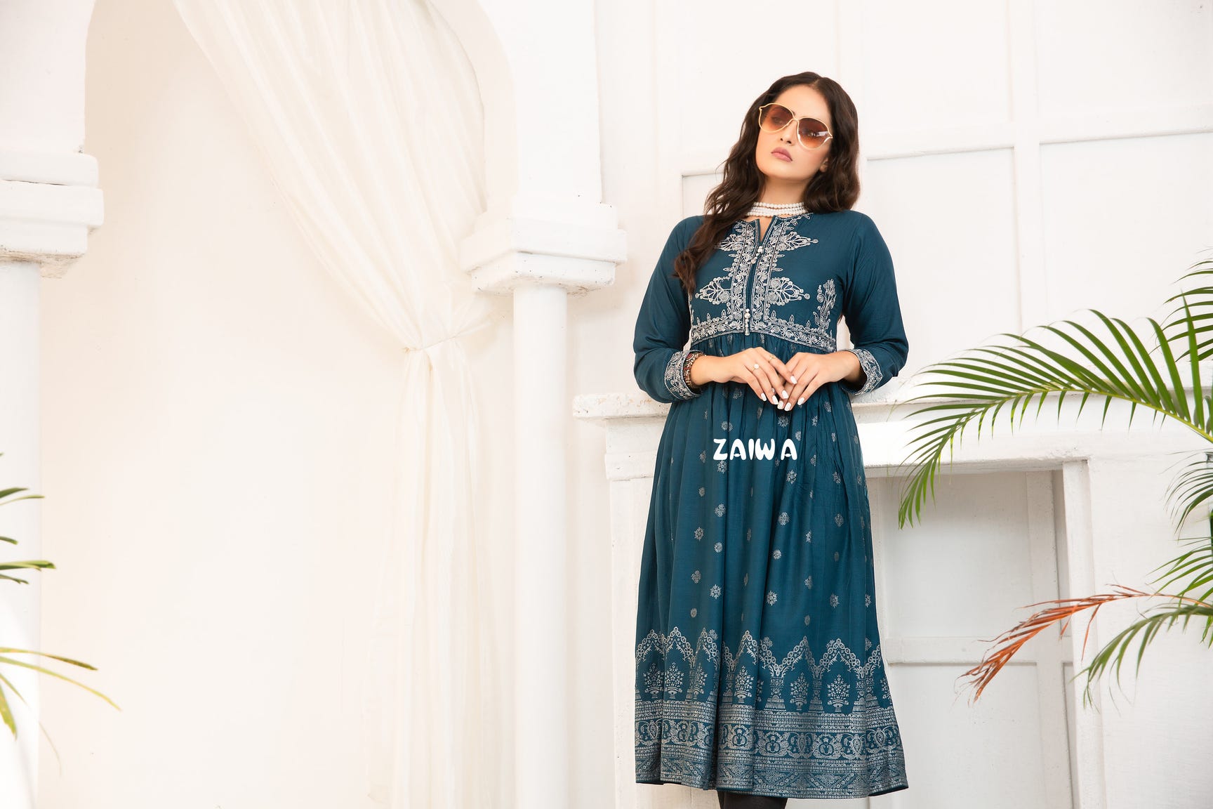 Ready to Wear Winter Embroidered Kurta by Zaiwa 05