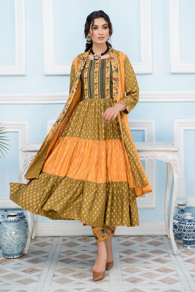 Zaiwa Linen Embroidered Gown ZWX03