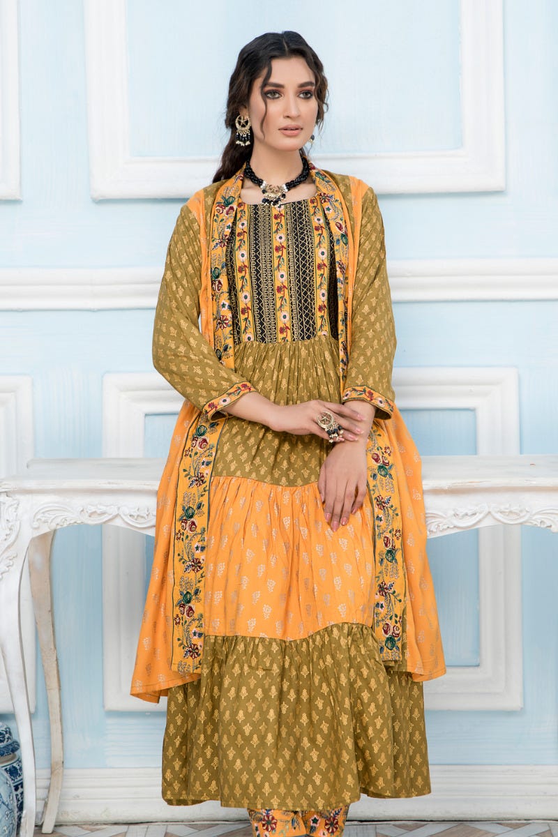 Zaiwa Linen Embroidered Gown ZWX03