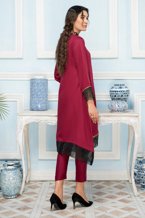 Zaiwa 2pc Corduroy Embroidered Dress by ZWX02