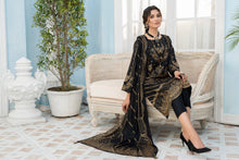 3 Pcs Ready To Wear Linen Screen Printed Dress by Zaiwa 10
