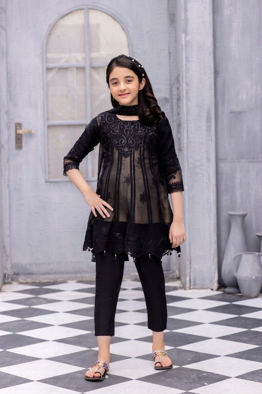 Kids Formal Organza Ready to Wear Embroidered Collection by Zara Manan 01