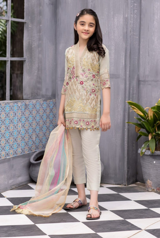 Kids Formal Organza Ready to Wear Embroidered Collection by Zara Manan 02