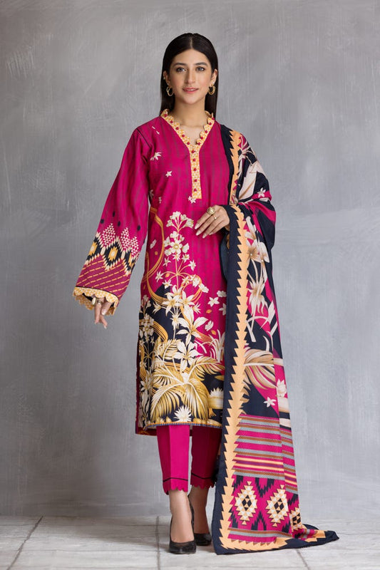 Winter Khadar 3 Pcs Dress by Zimal 03