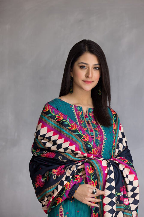 Winter Khadar 3 Pcs Dress by Zimal 09