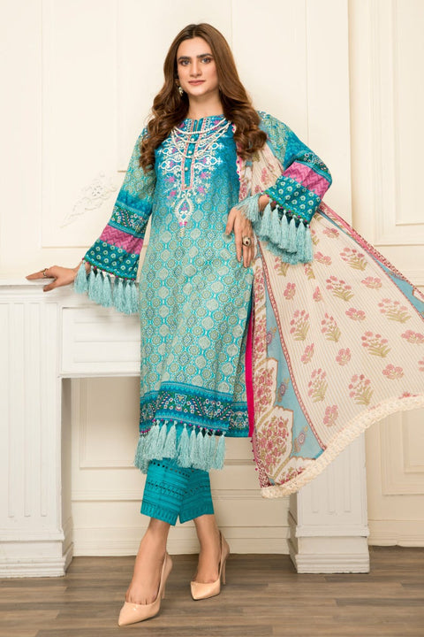 Ready to Wear Lawn Embroidered 3Pcs Collection by Zimal 08