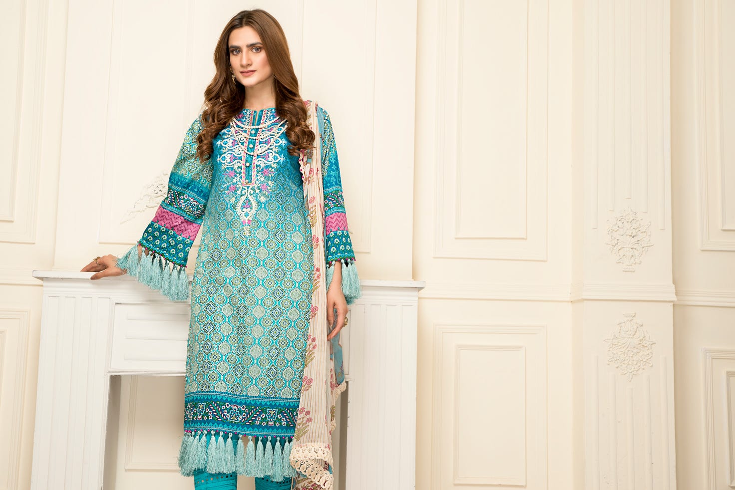 Ready to Wear Lawn Embroidered 3Pcs Collection by Zimal 08