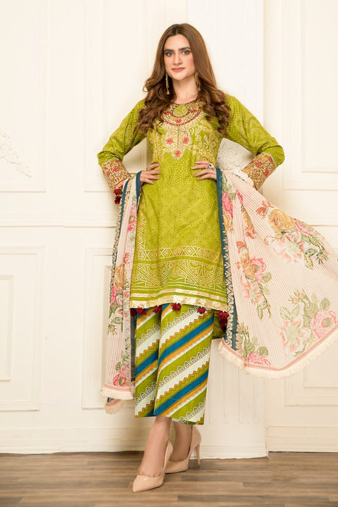 Ready to Wear Lawn Embroidered 3Pcs Collection by Zimal 07