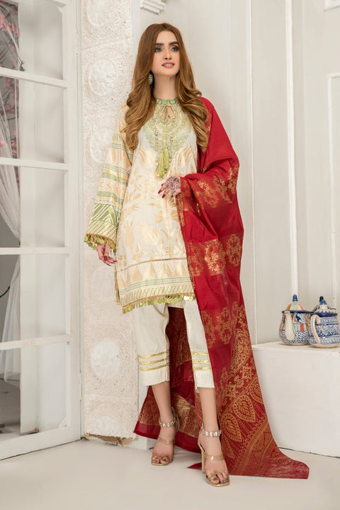 Winter Jacquard 3 Pcs Embroidered Collection by Zimal 03