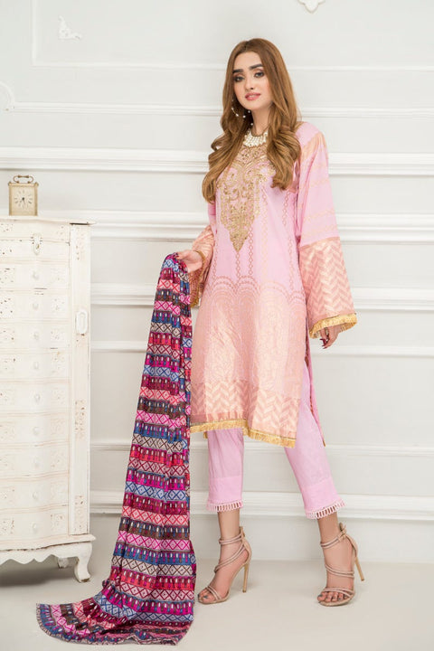 Winter Jacquard 3 Pcs Embroidered Collection by Zimal 07