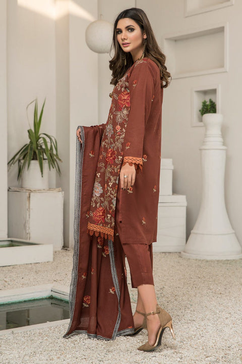 Winter Karandi 3 Pcs Embroidered Shawl Collection by Zimal 01