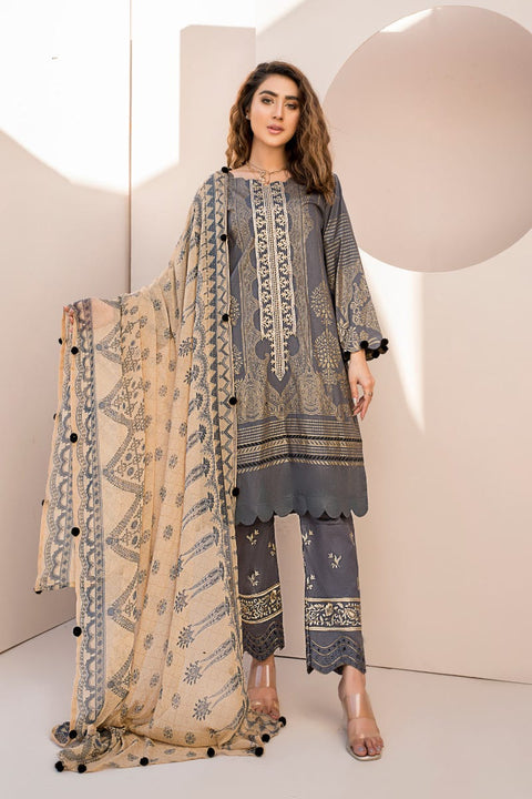 Ready to Wear Embroidered Lawn 3 Pcs Collection by Zimal 06
