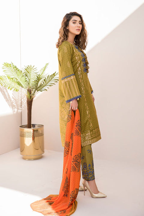 Ready to Wear Embroidered Lawn 3 Pcs Collection by Zimal 01
