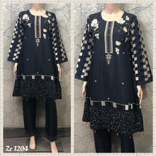 3 Piece Ready to wear Viscose dress with Adda work by Sakeena Hasan